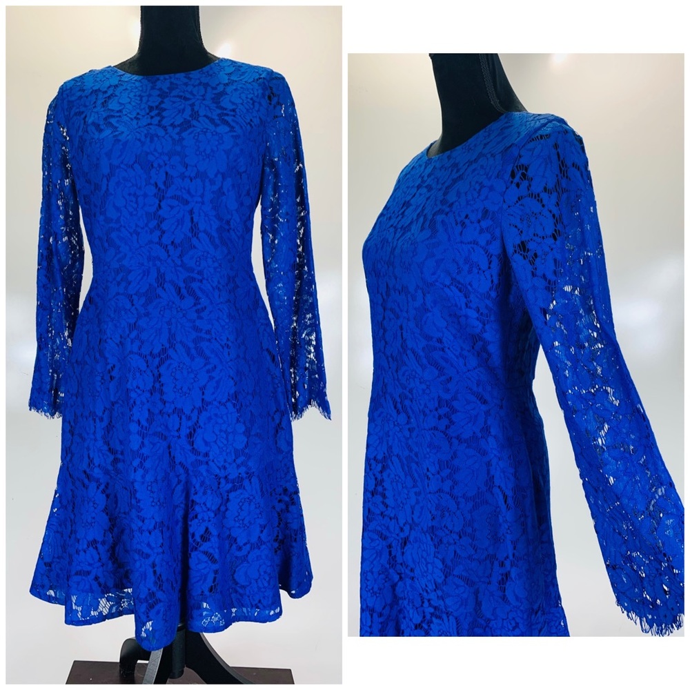 J. Crew blue lace dress size 6